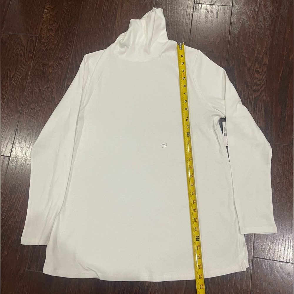 Lane Bryant Long Sleeve Turtleneck Ivory Plus Size 14/16 NEW - Picture 4 of 6